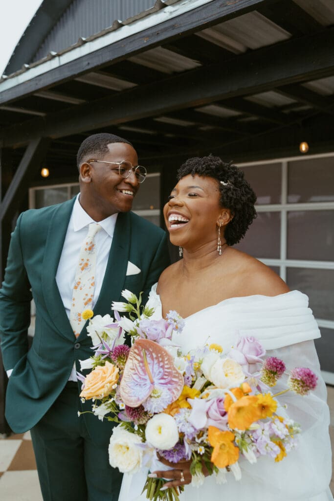gorgeous bride and groom on wedding day