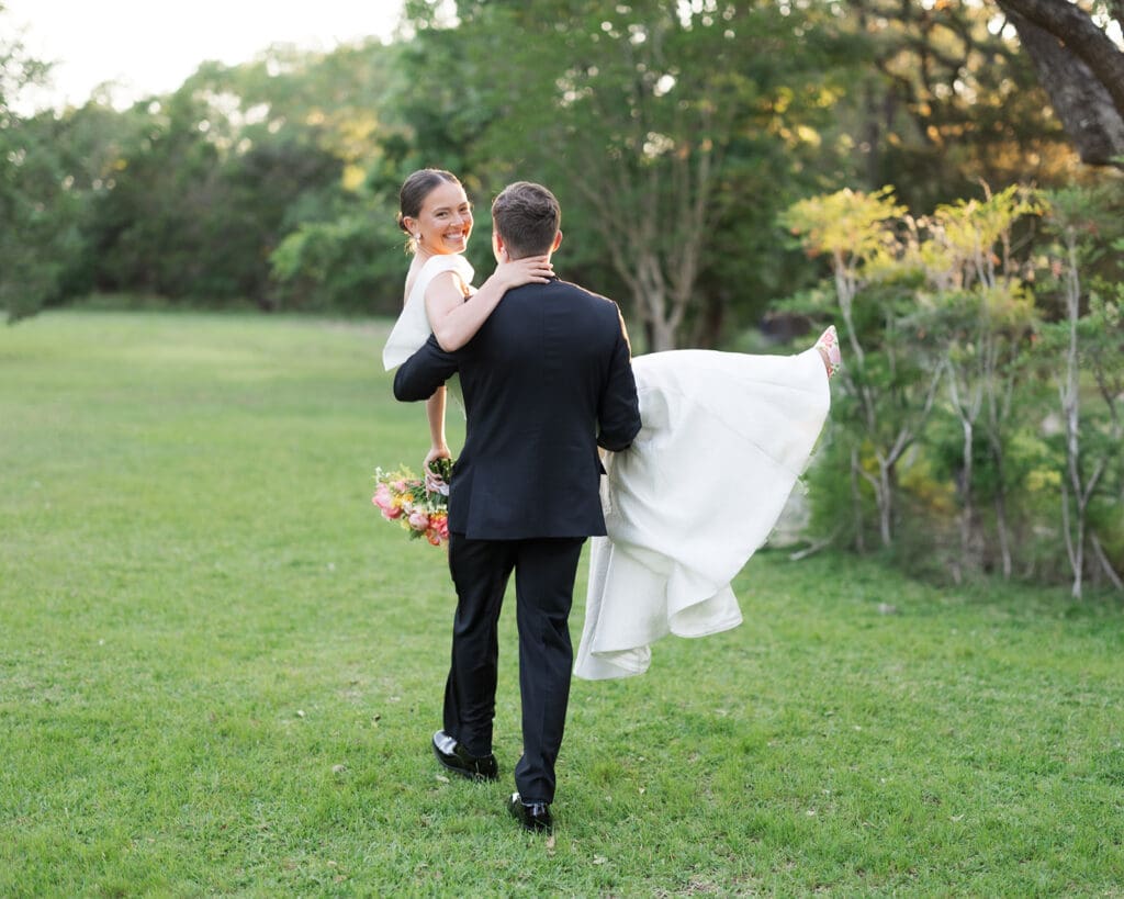 Happy couple on wedding day